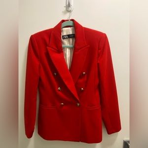 Zara red blazer